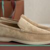 Loro Piana Summer Walk Loafers Suede Beige