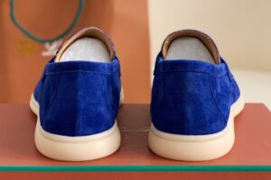 Loro Piana Summer Walk Loafers Suede Blue 5