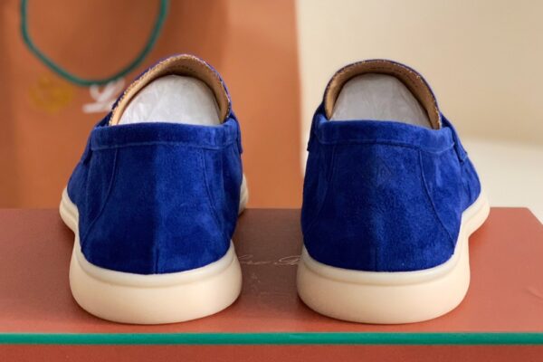 Loro Piana Summer Walk Loafers Suede Blue 5