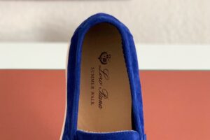 Loro Piana Summer Walk Loafers Suede Blue 7