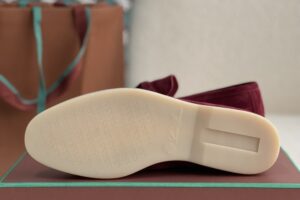 Loro Piana Summer Walk Loafers Suede Burgundy 5